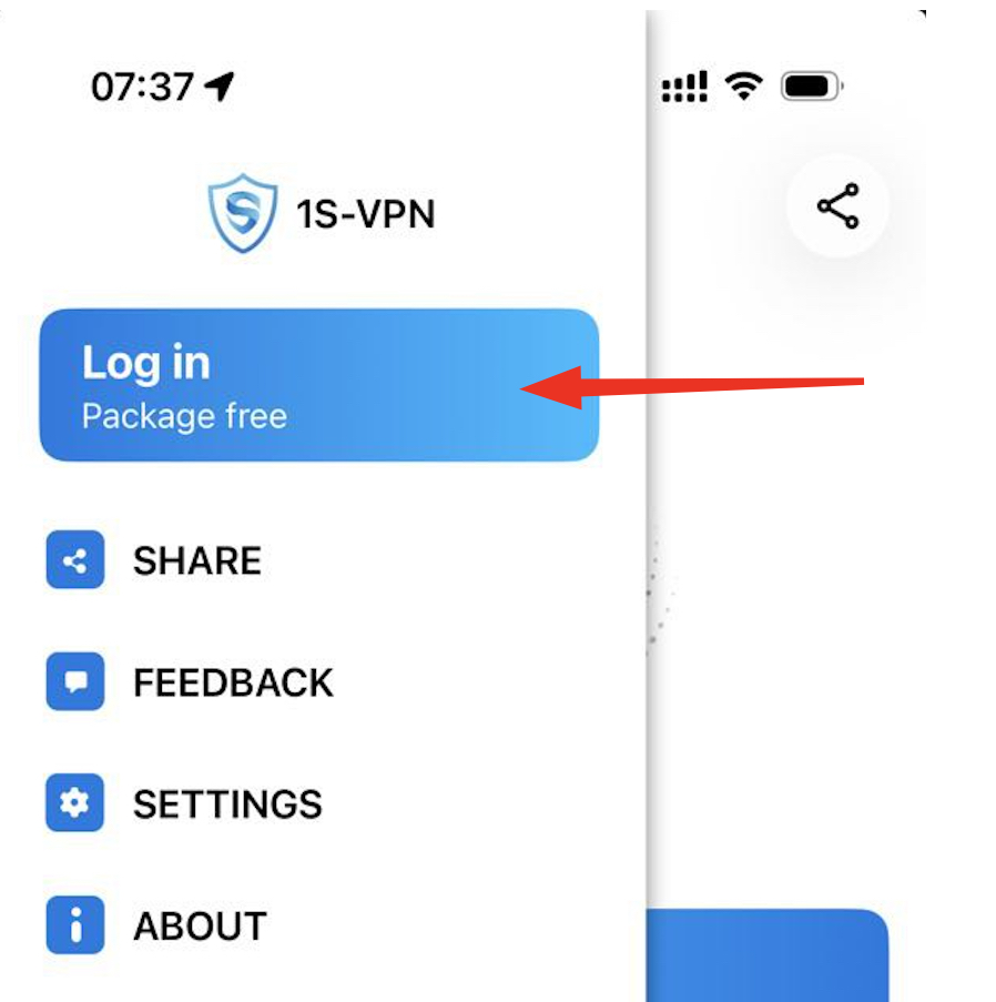 1S VPN app login